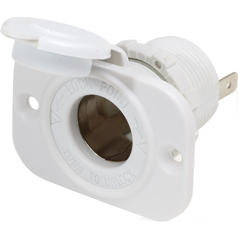 Blue Sea 12V Dash Socket - White - Deckhand Marine Supply