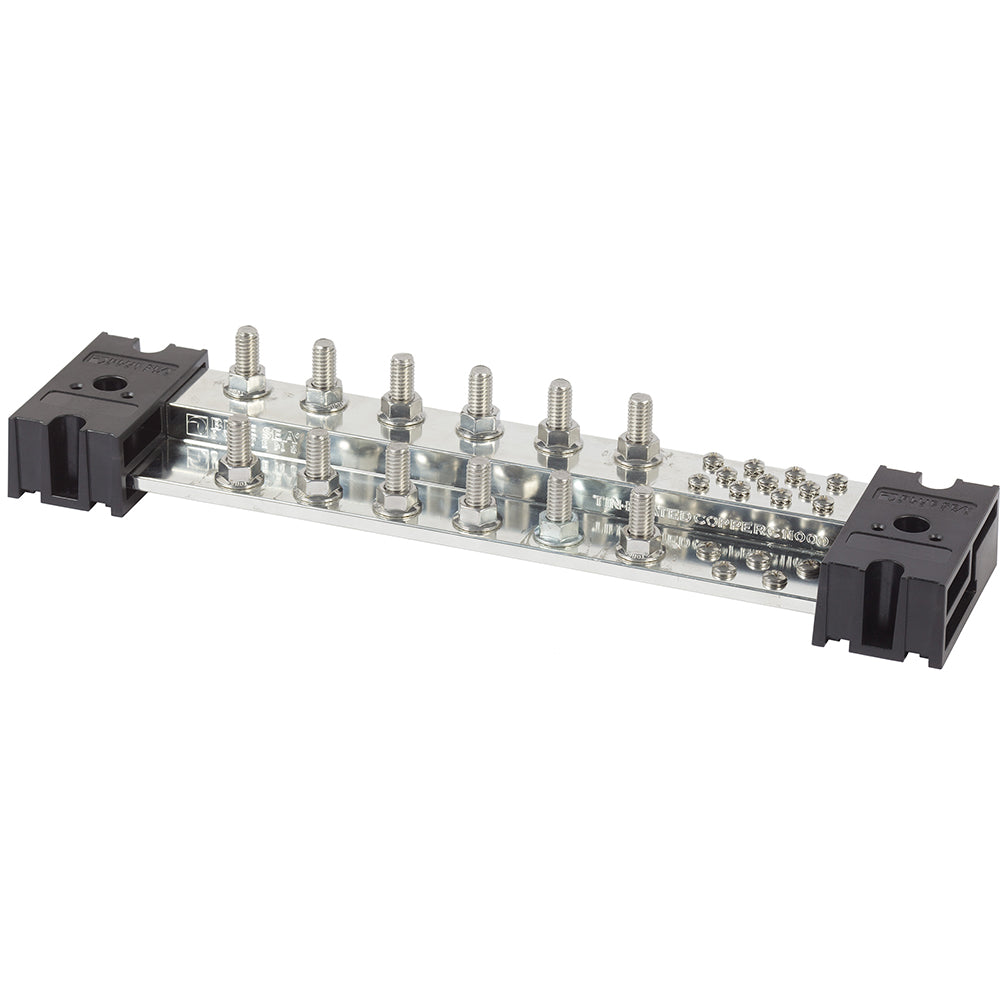 Blue Sea PowerBar 1000 - 12 3/8" Terminal Studs w/Cover - Deckhand Marine Supply