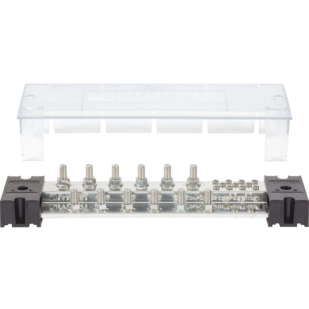 Blue Sea PowerBar 1000 - 12 3/8" Terminal Studs w/Cover - Deckhand Marine Supply