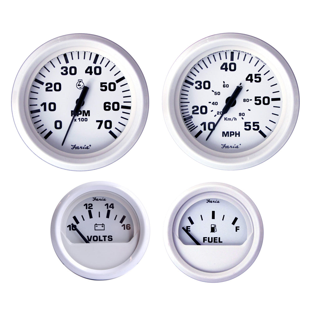 Faria Dress White Boxed Set - Outboard Motors - Deckhand Marine Supply
