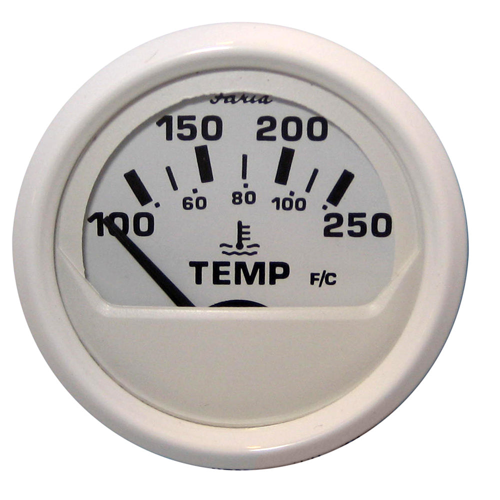 Faria Dress White 2" Water Temperature Guage (100-250 DegreeF) - Deckhand Marine Supply