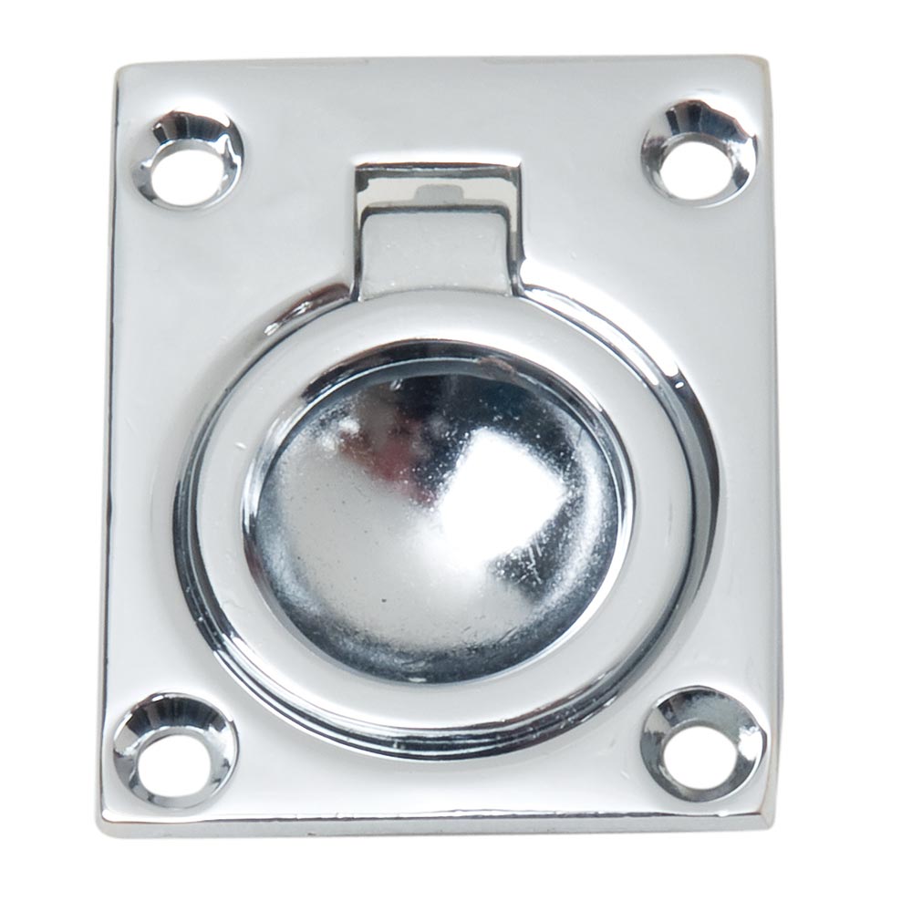 Perko Flush Ring Pull - Chrome Plated Zinc - Deckhand Marine Supply