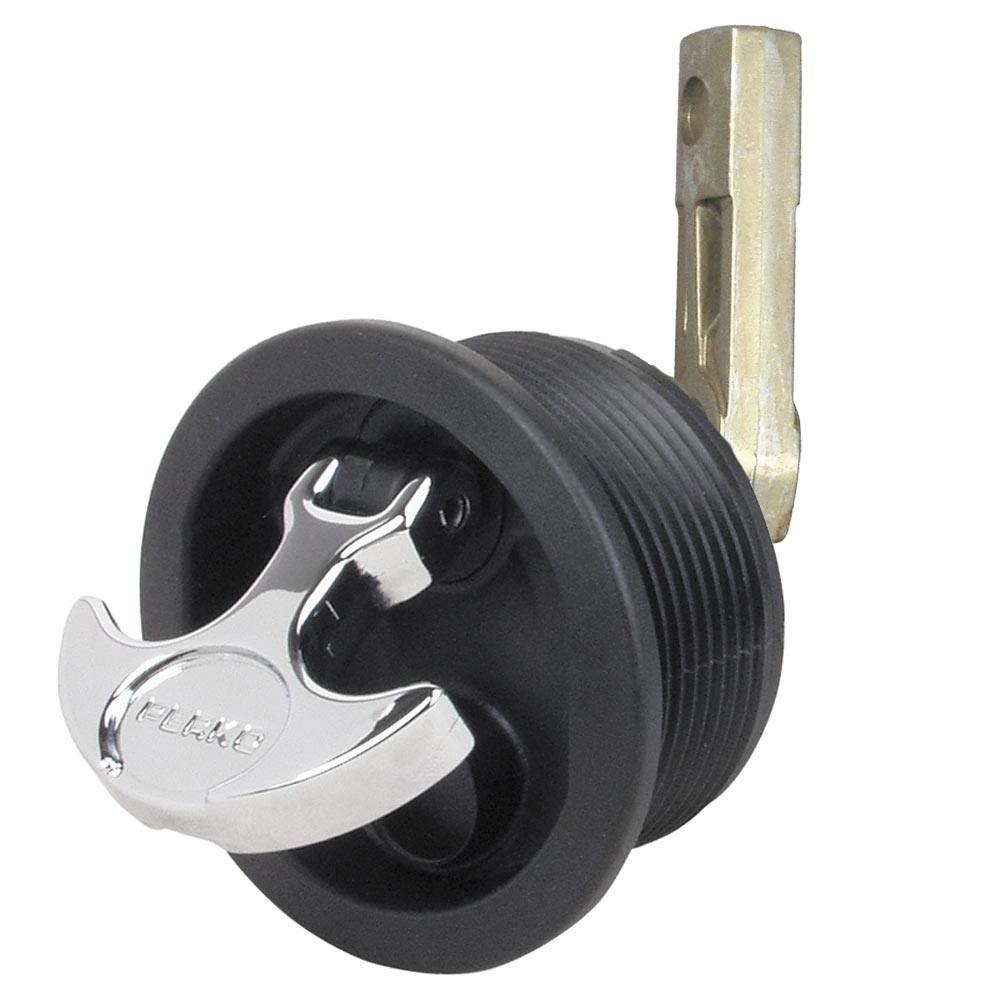 Perko Flush Mount Latch - Straight Cam Bar - 2.5" Hole - Black - Deckhand Marine Supply