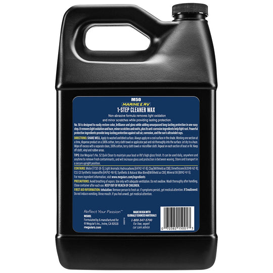 Meguiar's #50 Boat/RV Cleaner Wax - Liquid 1 Gallon - Deckhand Marine Supply