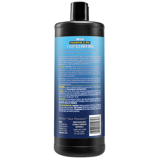 Meguiar's #50 Boat/RV Cleaner Wax - Liquid 32oz - Deckhand Marine Supply