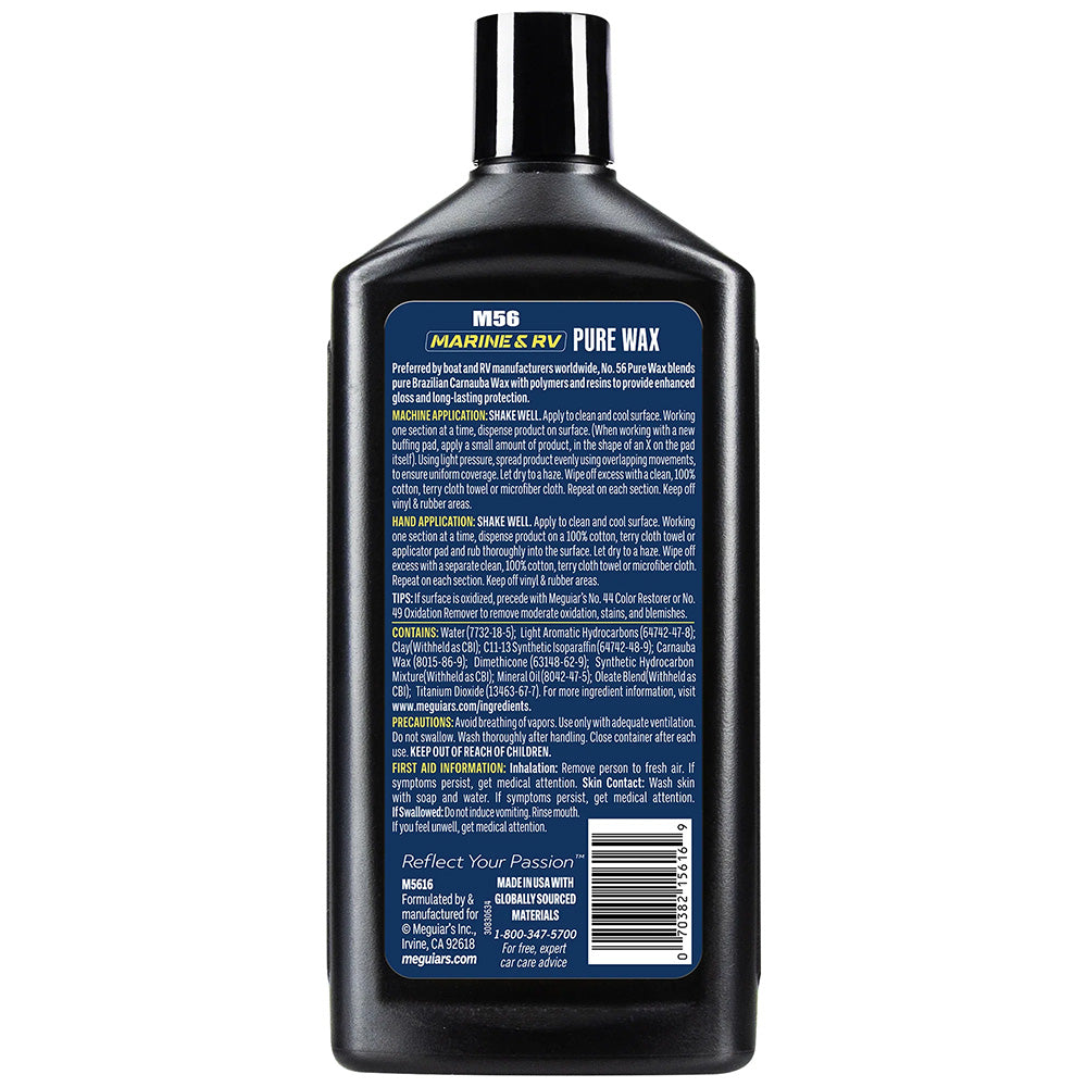 Meguiar's #56 Boat/RV Pure Wax - 16oz - Deckhand Marine Supply