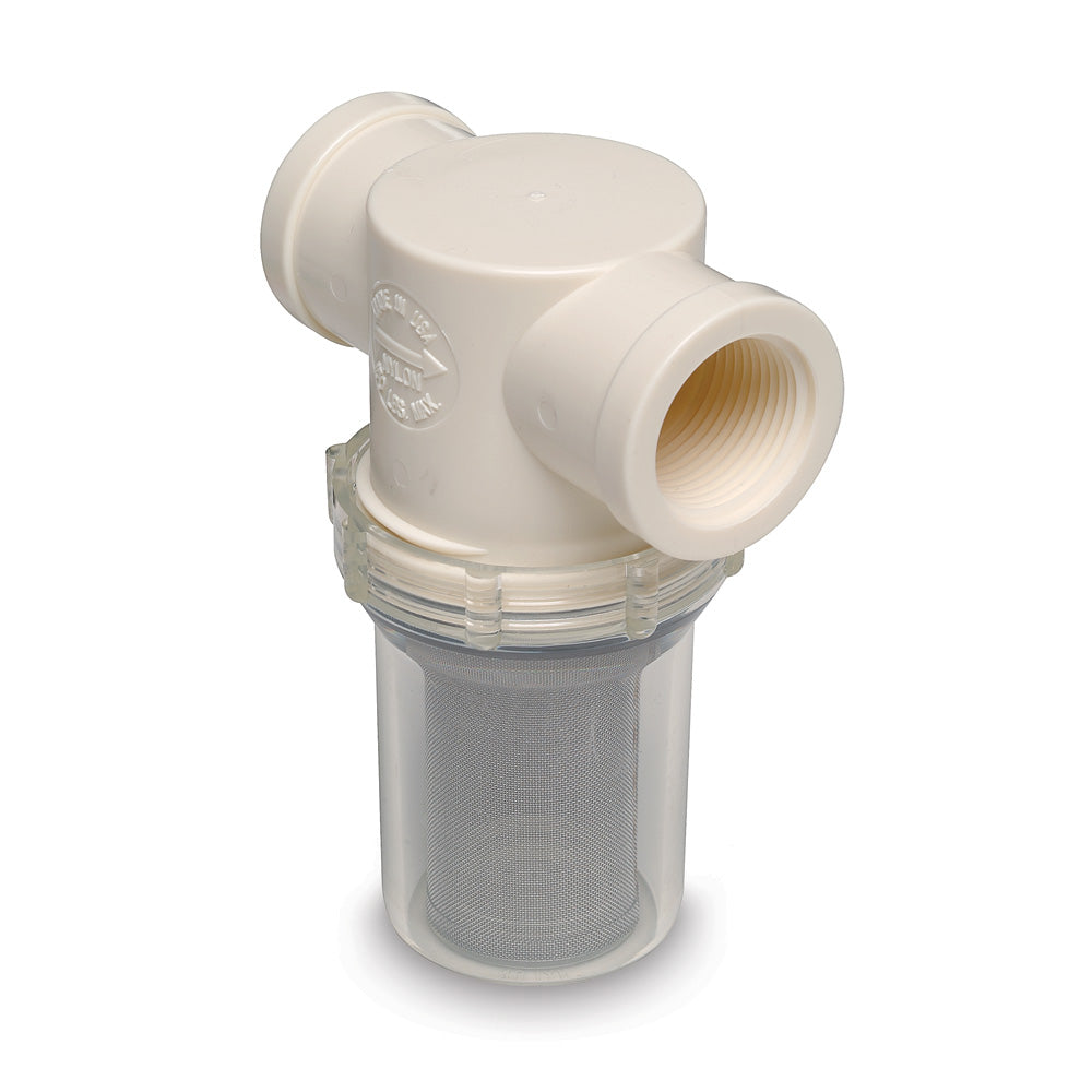 Shurflo by Pentair 1" Raw Water Strainer w/Bracket  Fittings - 50 Mesh - Deckhand Marine Supply