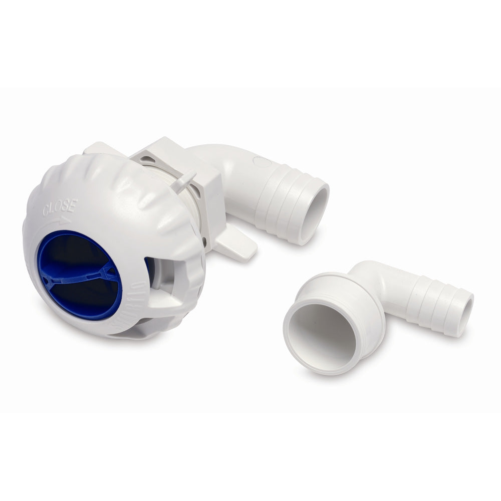 Shurflo by Pentair Livewell Fill Valve w/3/4"  1-1/8" Fittings - Deckhand Marine Supply