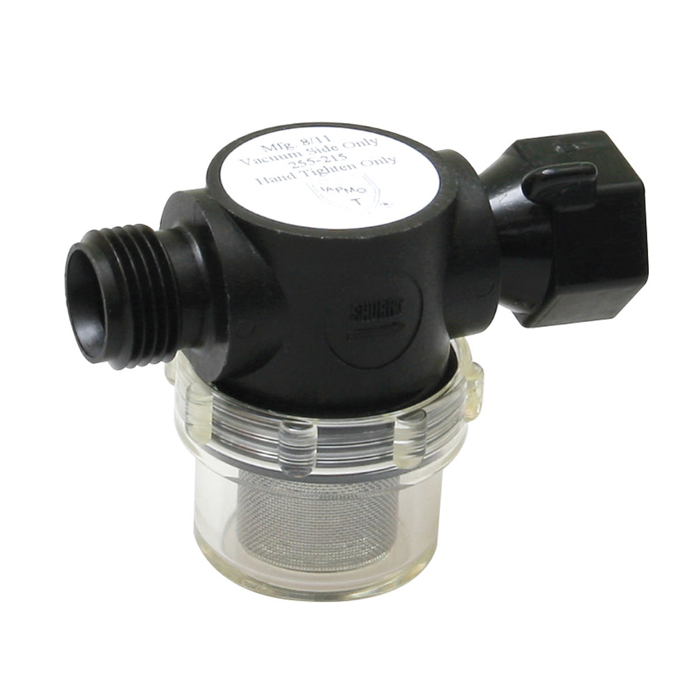 Shurflo by Pentair Swivel Nut Strainer - 1/2" Pipe Inlet - Clear Bowl - Deckhand Marine Supply