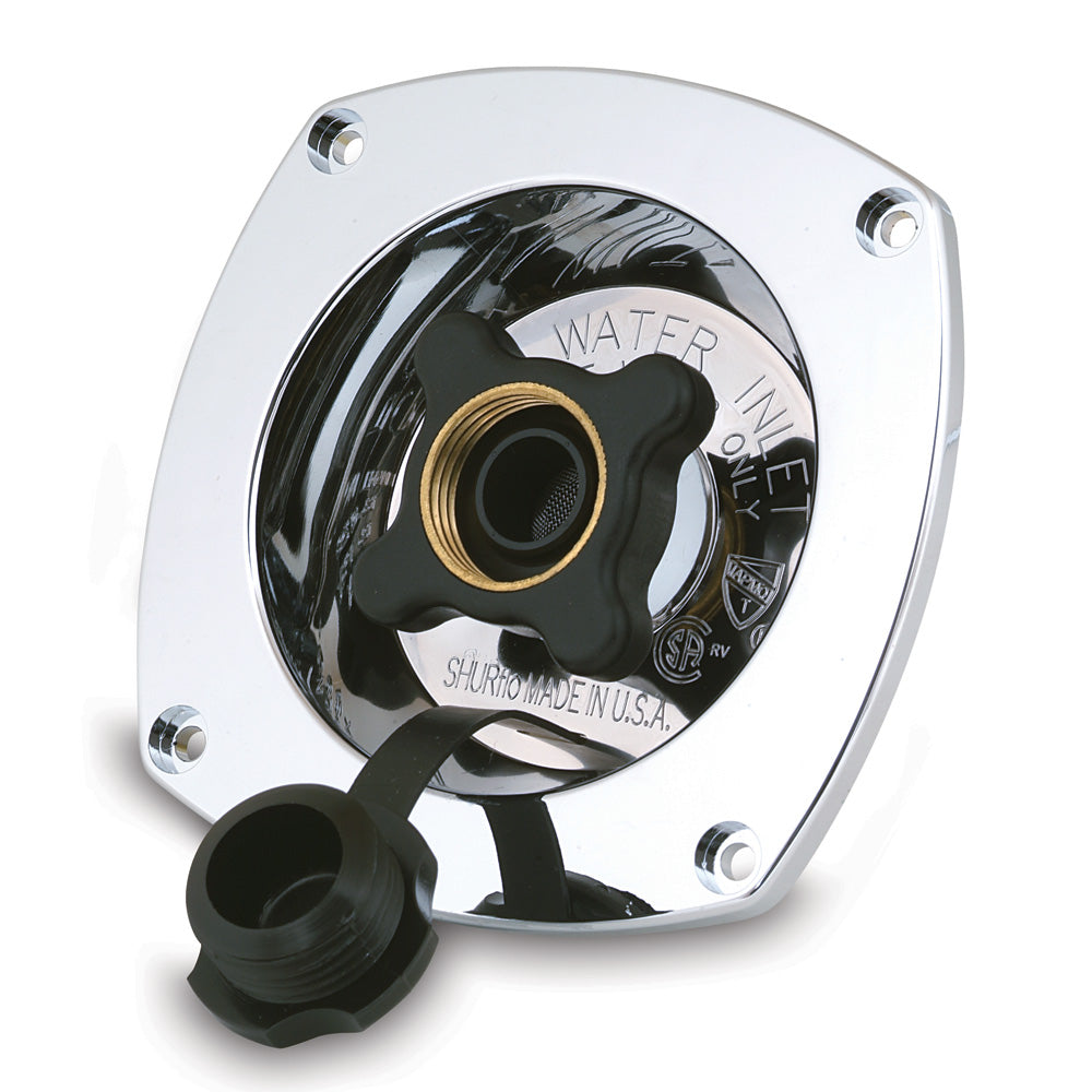 Shurflo by Pentair Pressure Reducing City Water Entry - Wall Mount - Chrome - Deckhand Marine Supply
