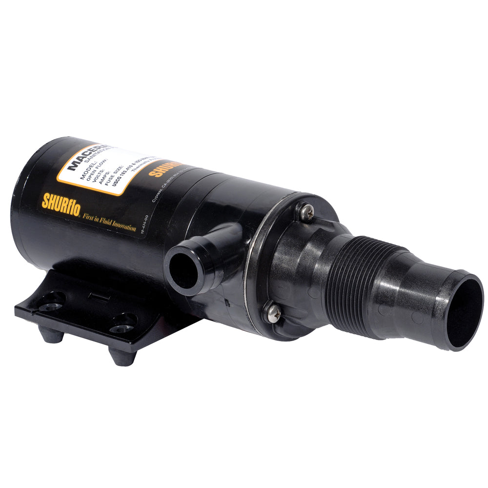 Shurflo by Pentair Self-Priming Dual Blade Macerator Pump - 24VDC, 13GPM - Deckhand Marine Supply