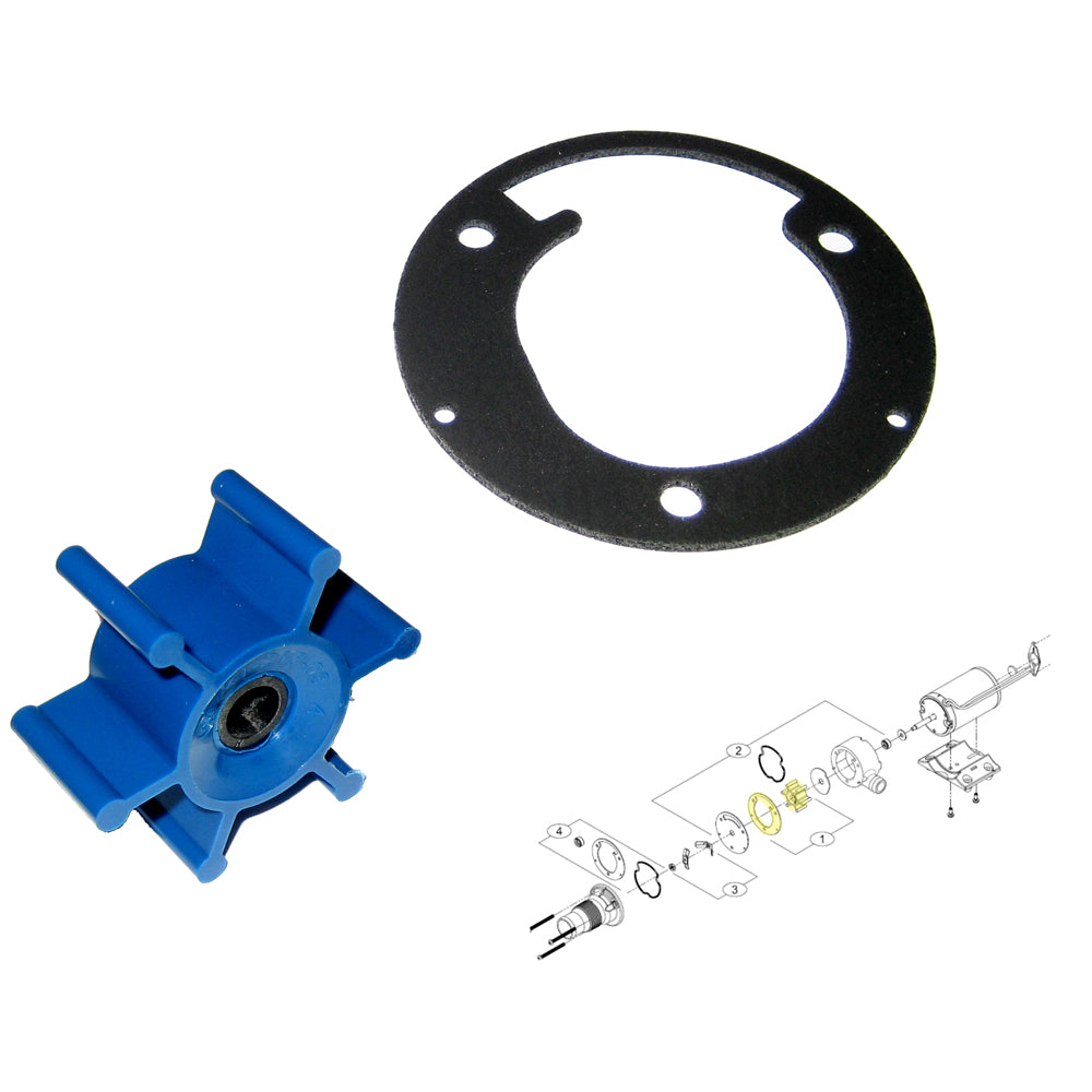 Shurflo by Pentair Macerator Impeller Kit f/3200 Series - Includes Gasket - Deckhand Marine Supply