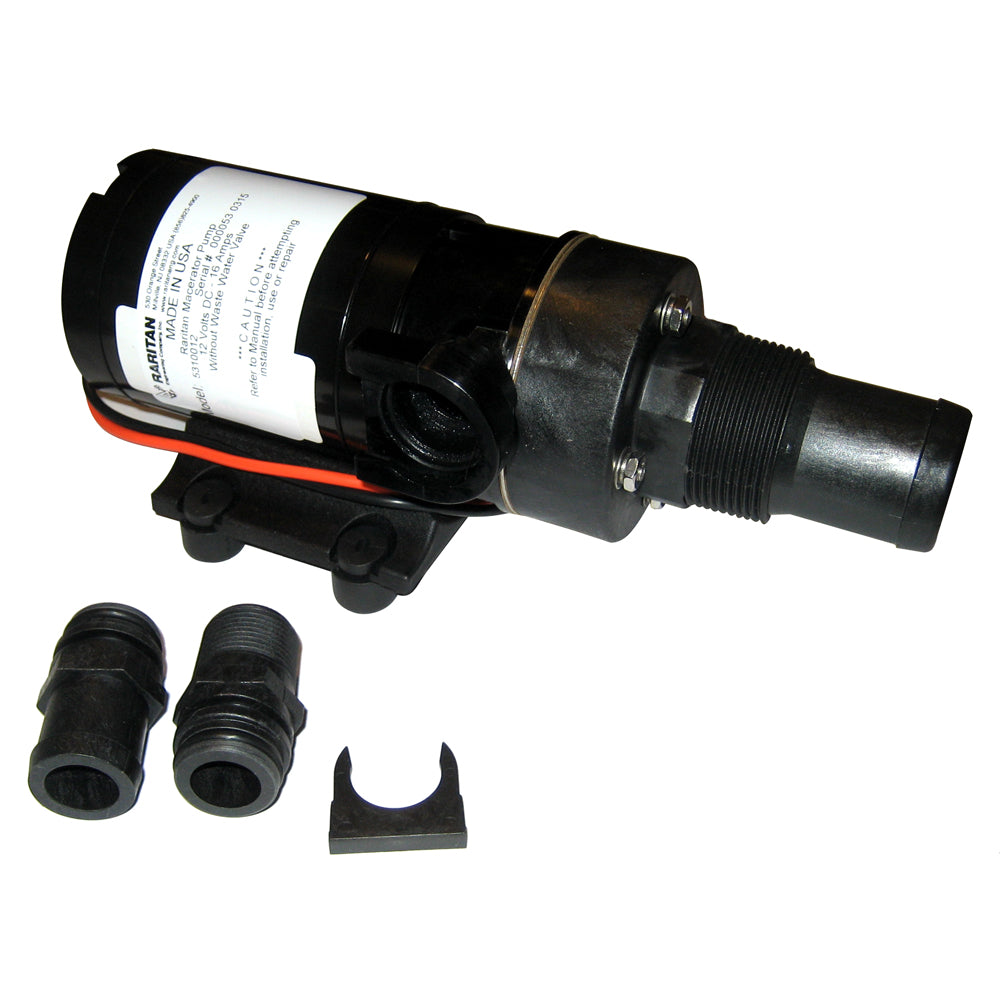 Raritan Macerator Pump - 12v w/Barb Adapter - Deckhand Marine Supply