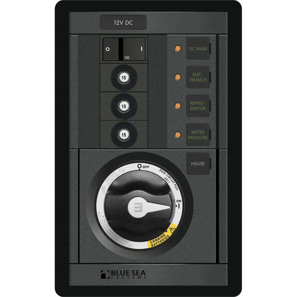 Blue Sea 1408 M-Series Dual Circuit Plus, Main + 3 Positions CLB Vertical - Deckhand Marine Supply