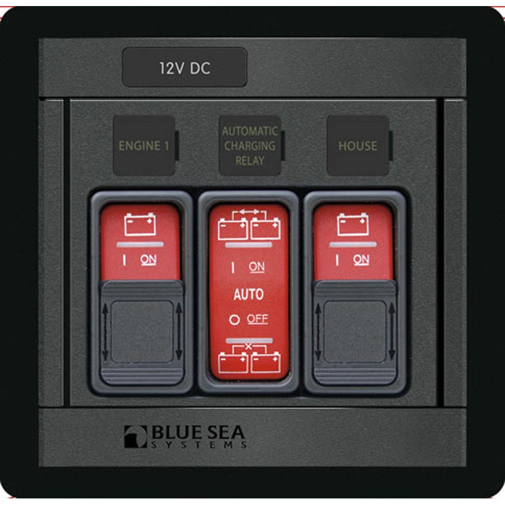 Blue Sea 1147 Remote Control Panel w/(2)2145 & (1)2146 Remote Control Contura Switch - Deckhand Marine Supply