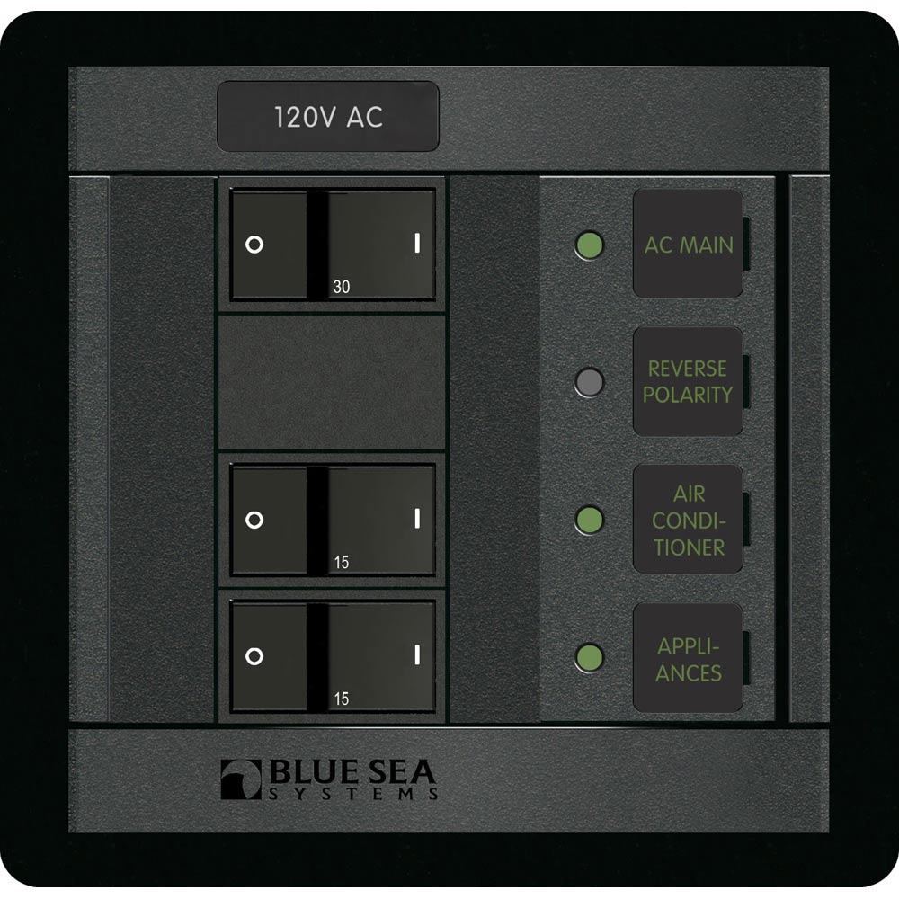 Blue Sea 1214 120V AC Main + 2 Positions - Deckhand Marine Supply