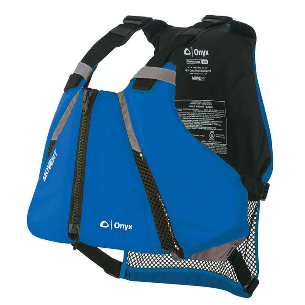 Onyx MoveVent Curve Paddle Sports Life Vest - M/L - Blue - Deckhand Marine Supply