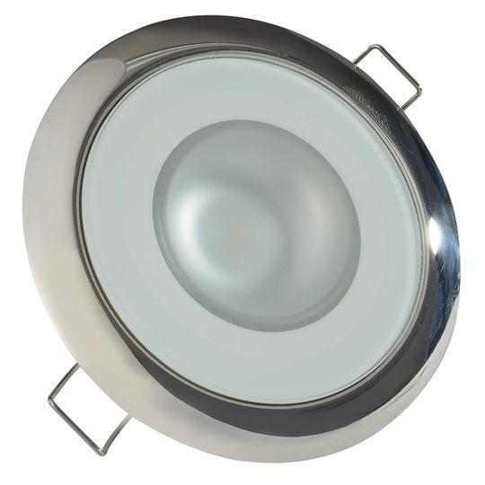 Lumitec Mirage Flush Mount Down Light Spectrum RGBW - Polished Bezel - Deckhand Marine Supply