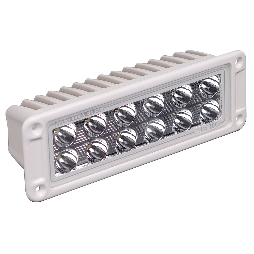 Lumitec Maxillumeh60 - Flush Mount Flood Light - White Housing - White Dimming - Deckhand Marine Supply