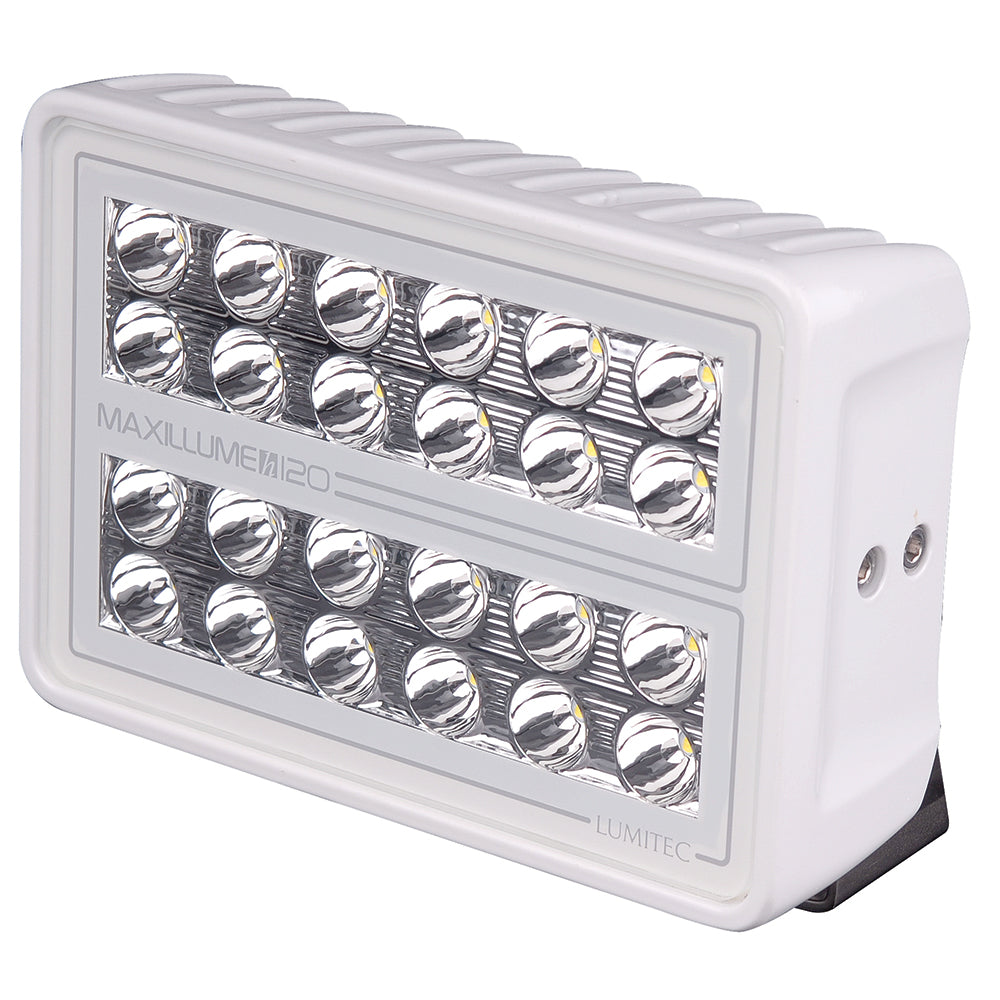 Lumitec Maxillume h120 - Trunnion Mount Flood Light - White Housing - White Dimming - Deckhand Marine Supply