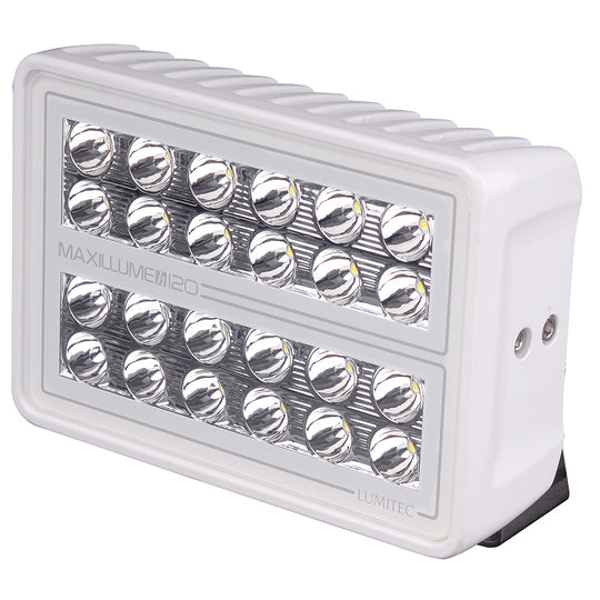 Lumitec Maxillume h120 - Trunnion Mount Flood Light - White Housing - White Dimming - Deckhand Marine Supply