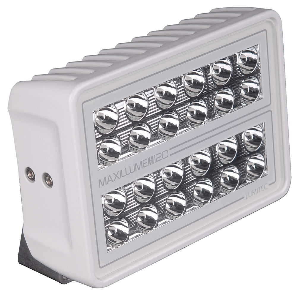 Lumitec Maxillume h120 - Trunnion Mount Flood Light - White Housing - White Dimming - Deckhand Marine Supply