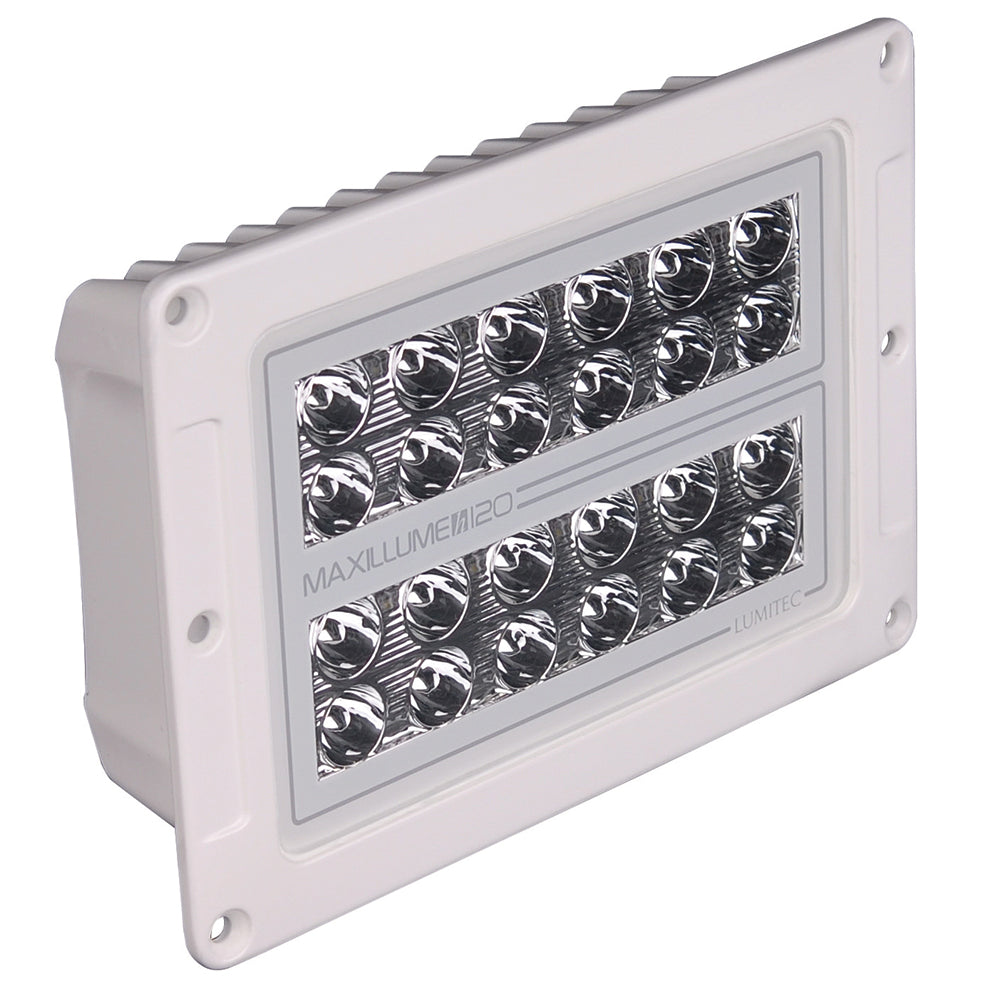 Lumitec Maxillume h120 - Flush Mount Flood Light - White Housing - White Dimming - Deckhand Marine Supply