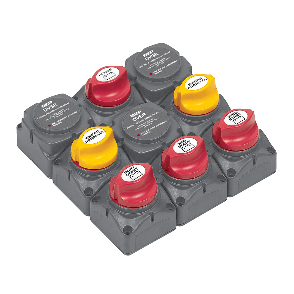 BEP Battery Distribution Cluster f/Triple Outboard Engine w/Four Battery Banks - Deckhand Marine Supply