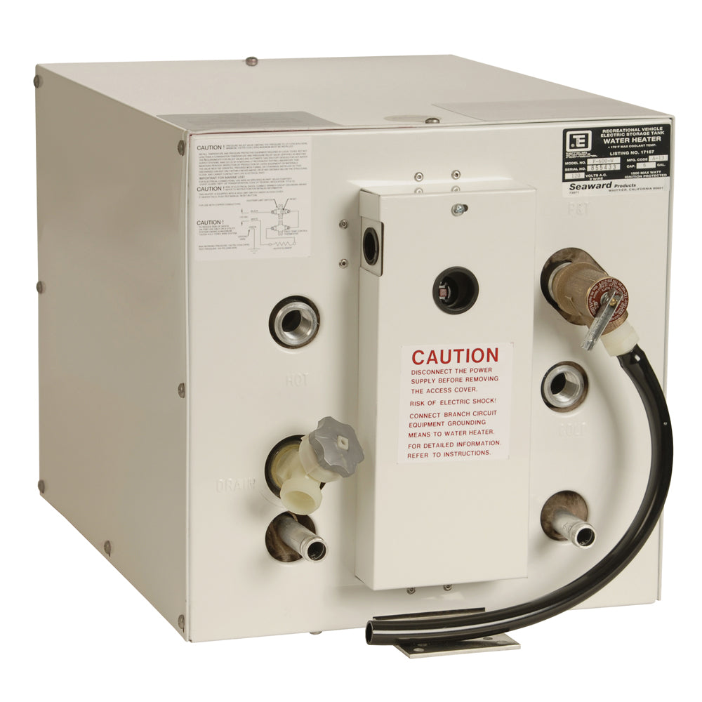 Whale Seaward 6 Gallon Hot Water Heater w/Front Heat Exchager - White Epoxy - 120V - 1500W - Deckhand Marine Supply
