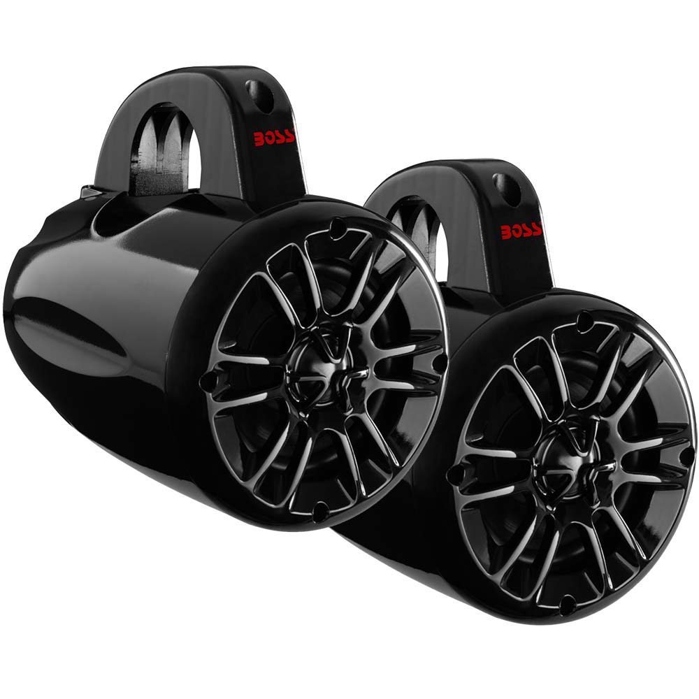 Boss Audio 4" MRWT40 Waketower Speakers - Black - 400W - Deckhand Marine Supply