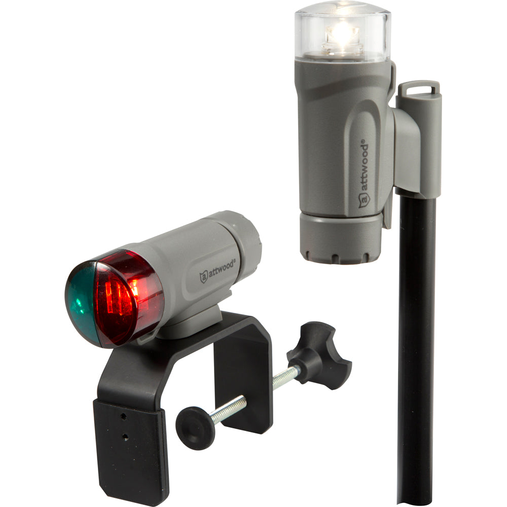 Attwood Clamp-On Portable LED Light Kit - Marine Gray - Deckhand Marine Supply