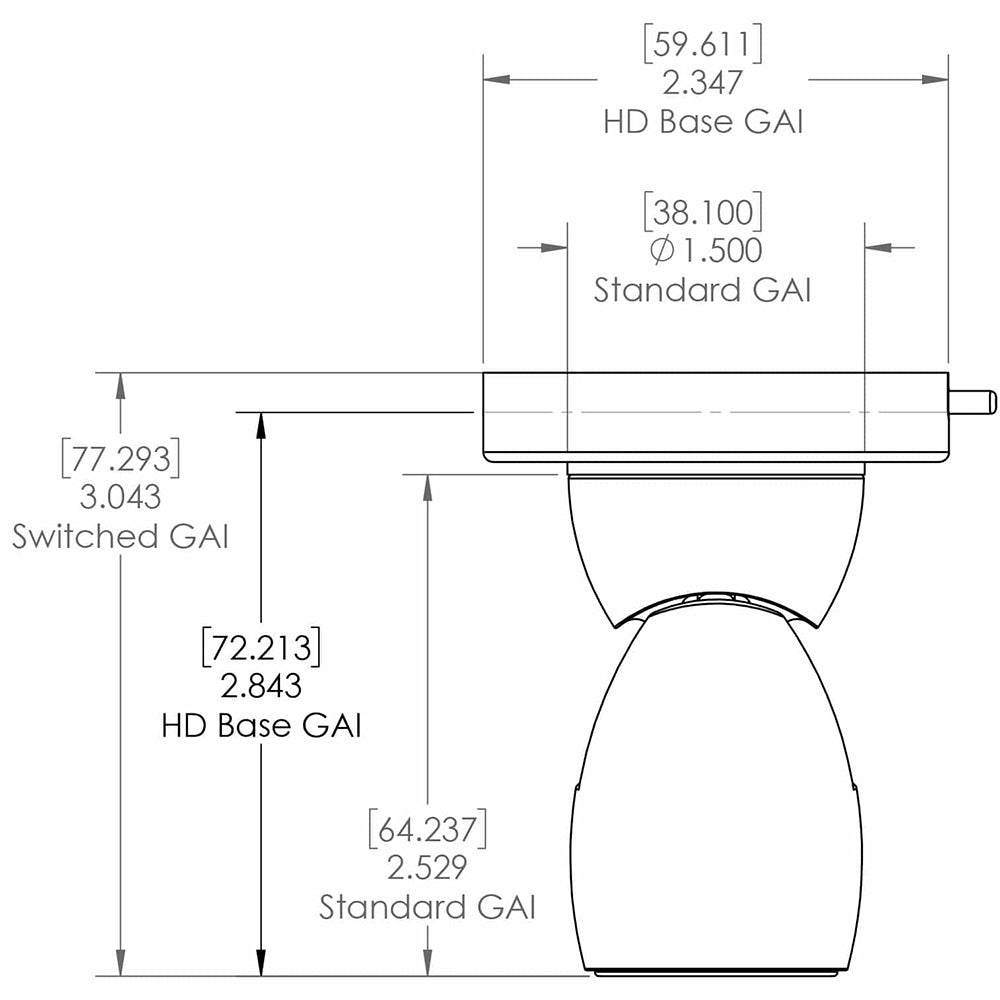 Lumitec GAI2 White Dimming/Red & Blue Non-Dimming Heavy Duty Base - White Housing - Deckhand Marine Supply