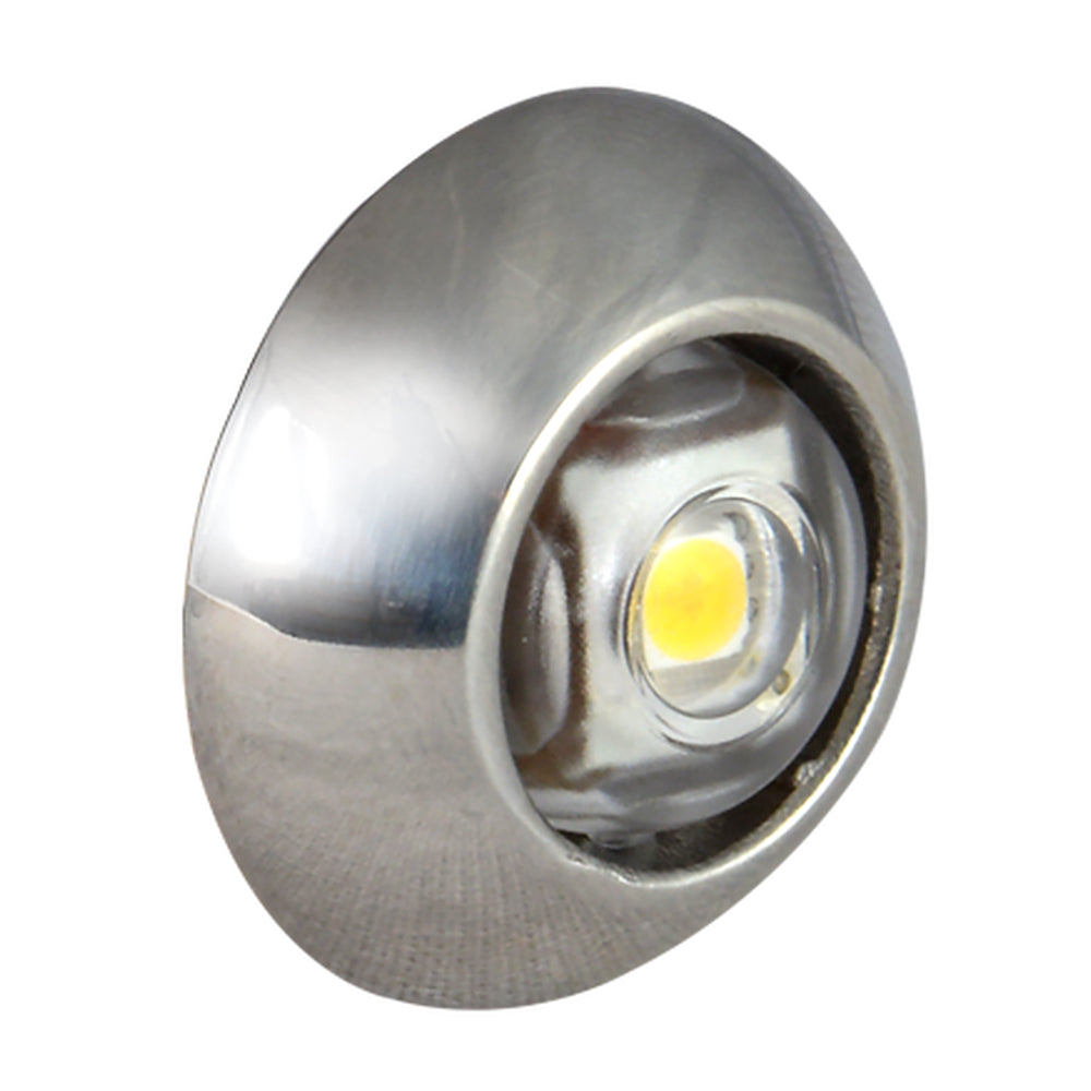 Lumitec Exuma Courtesy Light - Polished Stainless Housing - Blue Light - Deckhand Marine Supply
