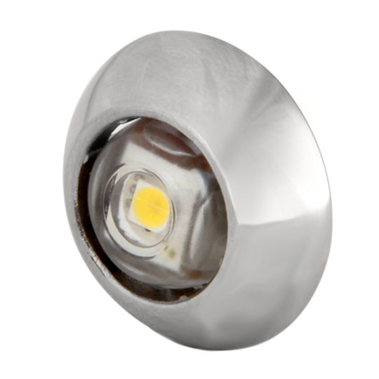 Lumitec Exuma Courtesy Light - Polished Stainless Housing - Blue Light - Deckhand Marine Supply