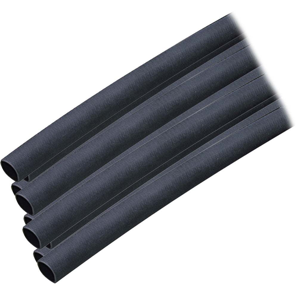 Ancor Adhesive Lined Heat Shrink Tubing (ALT) - 1/4" x 12" - 10-Pack - Black - Deckhand Marine Supply