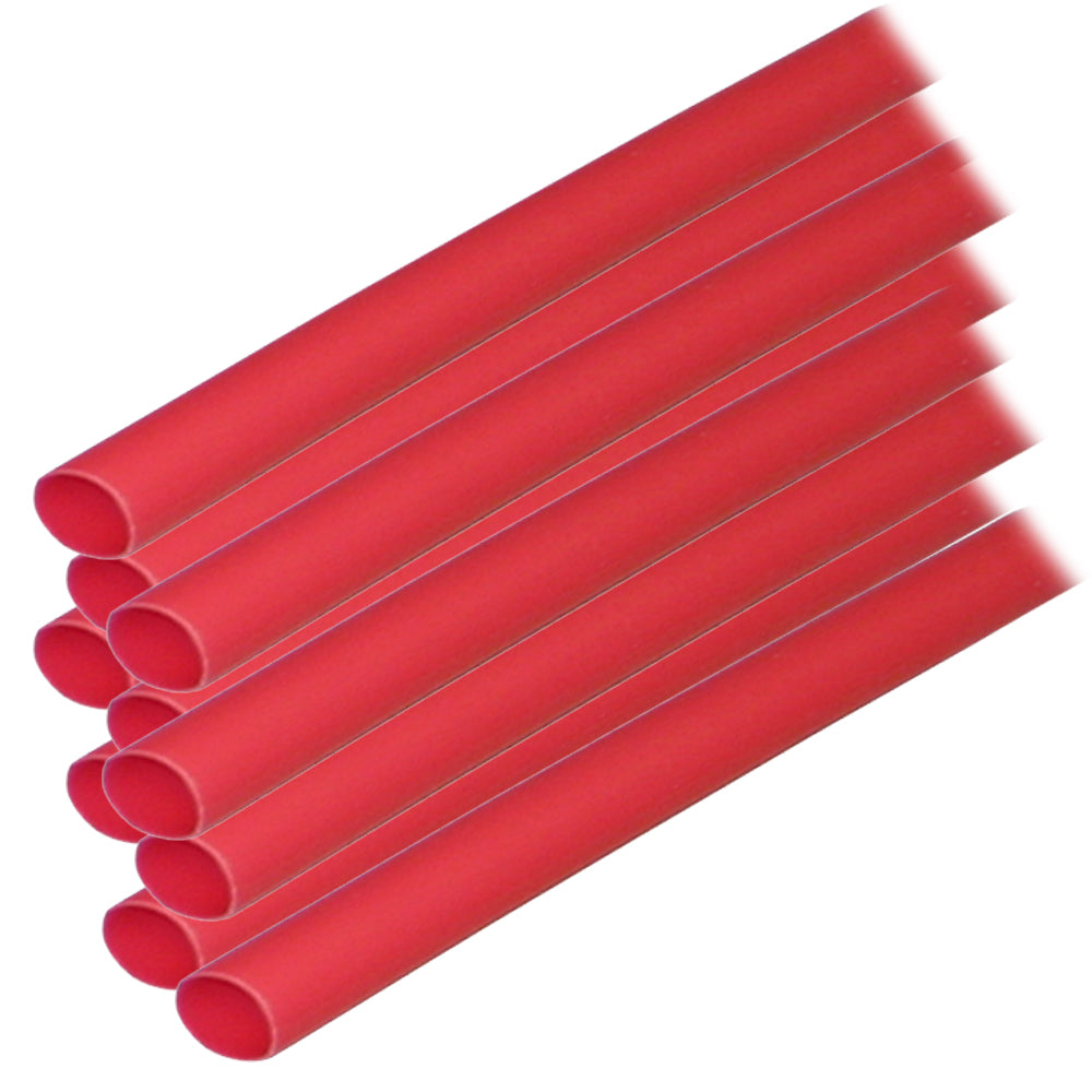 Ancor Adhesive Lined Heat Shrink Tubing (ALT) - 1/4" x 6" - 10-Pack - Red - Deckhand Marine Supply