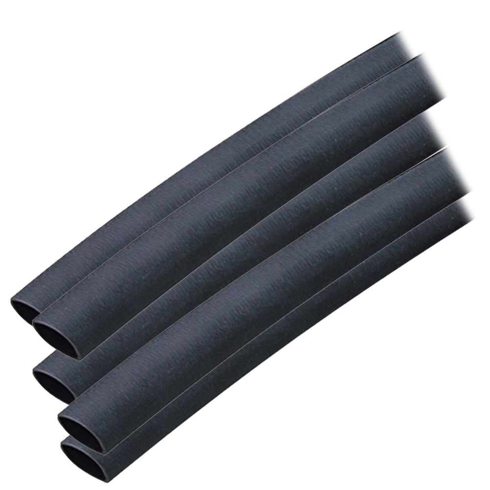 Ancor Adhesive Lined Heat Shrink Tubing (ALT) - 3/8" x 12" - 5-Pack - Black - Deckhand Marine Supply