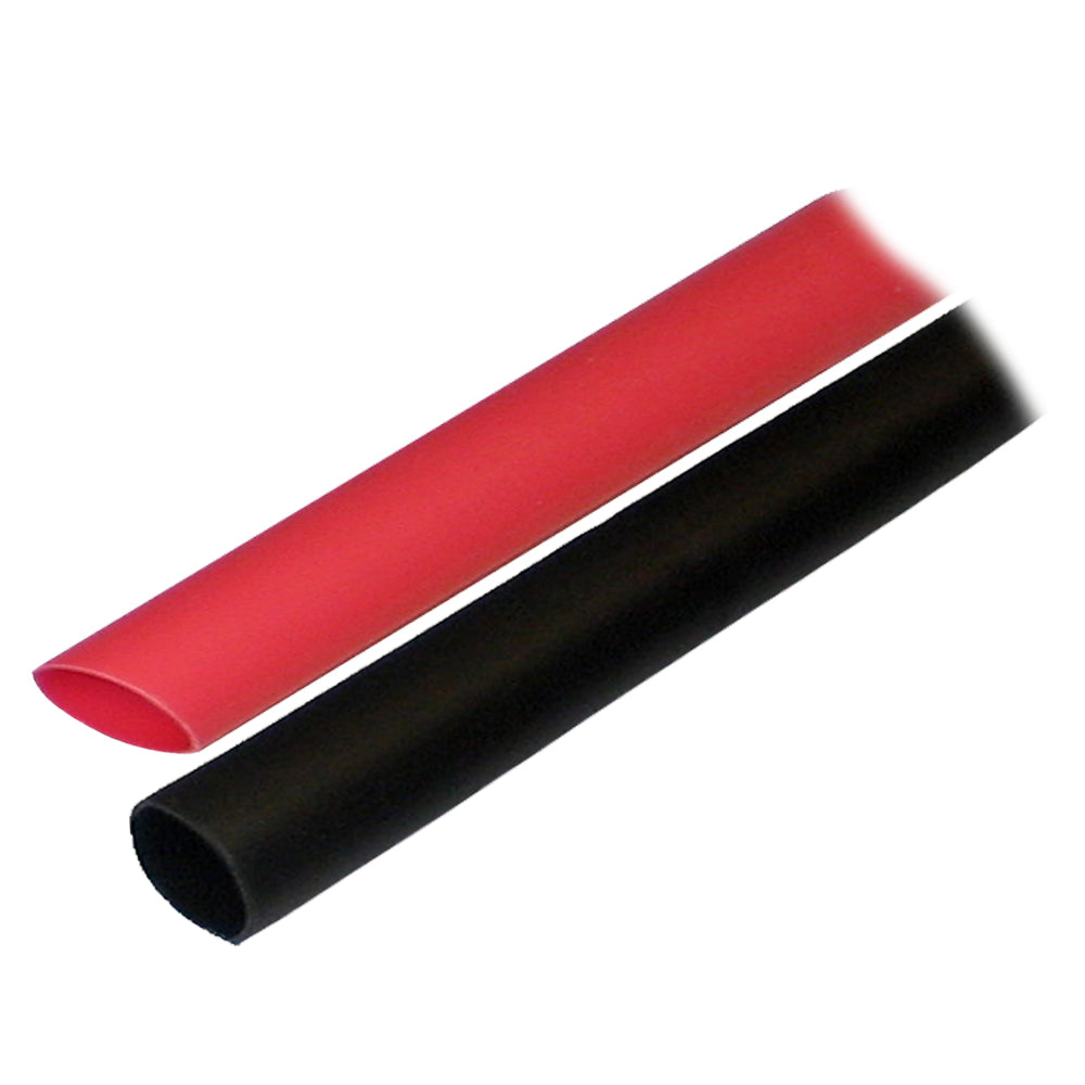 Ancor Adhesive Lined Heat Shrink Tubing (ALT) - 1/2" x 3" - 2-Pack - Black/Red - Deckhand Marine Supply