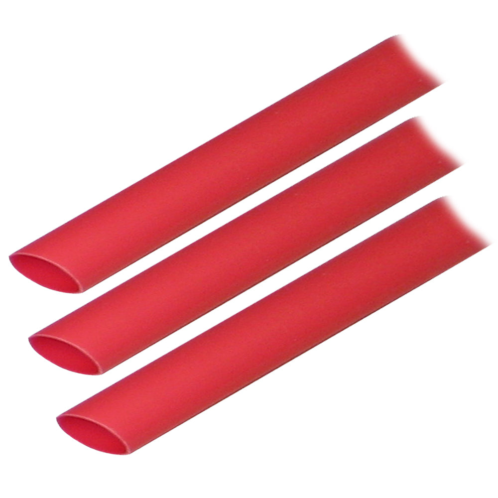 Ancor Adhesive Lined Heat Shrink Tubing (ALT) - 1/2" x 3" - 3-Pack - Red - Deckhand Marine Supply