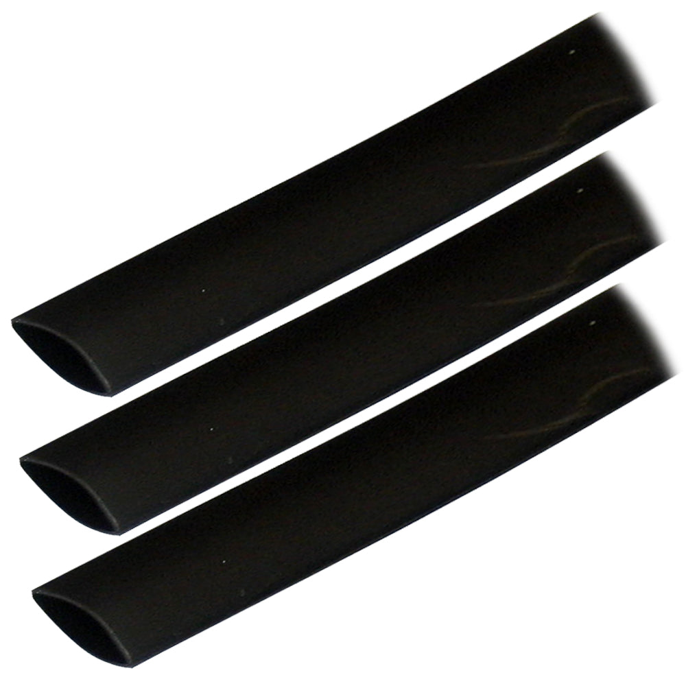 Ancor Adhesive Lined Heat Shrink Tubing (ALT) - 3/4" x 3" - 3-Pack - Black - Deckhand Marine Supply
