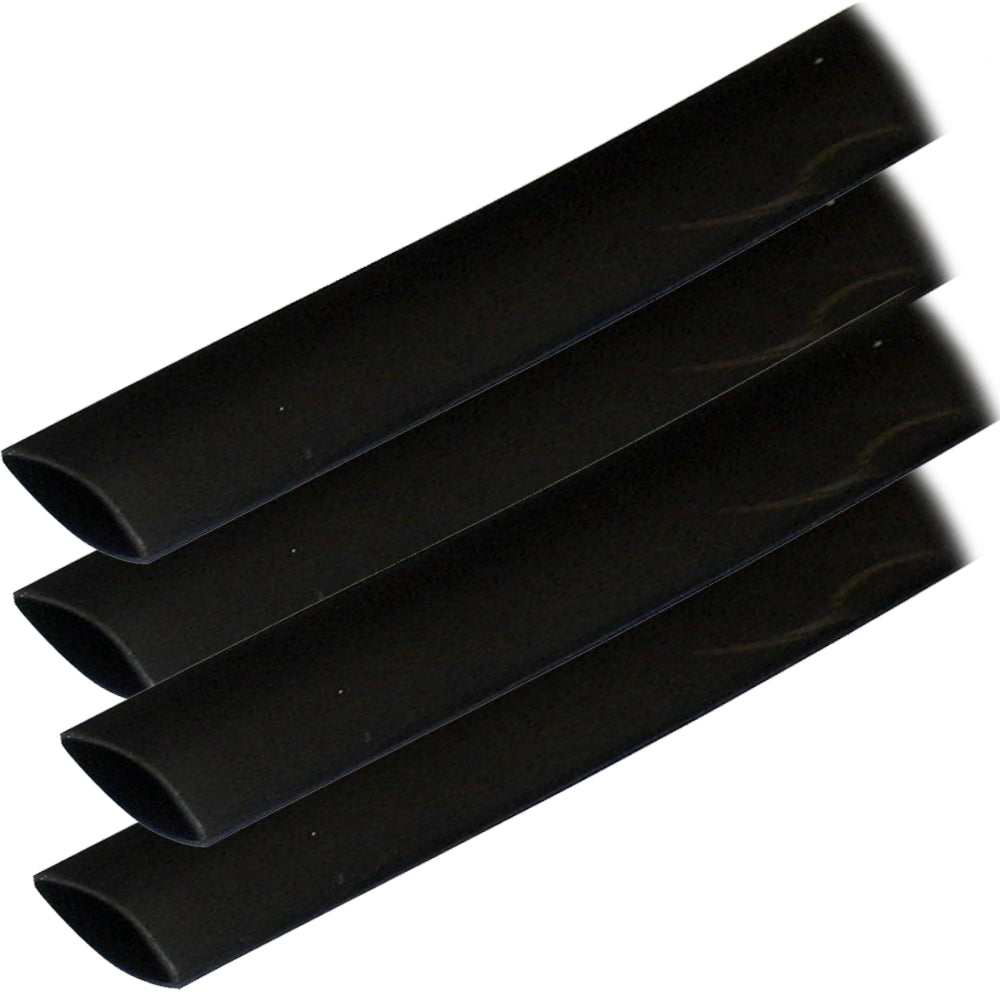 Ancor Adhesive Lined Heat Shrink Tubing (ALT) - 3/4" x 6" - 4-Pack - Black - Deckhand Marine Supply
