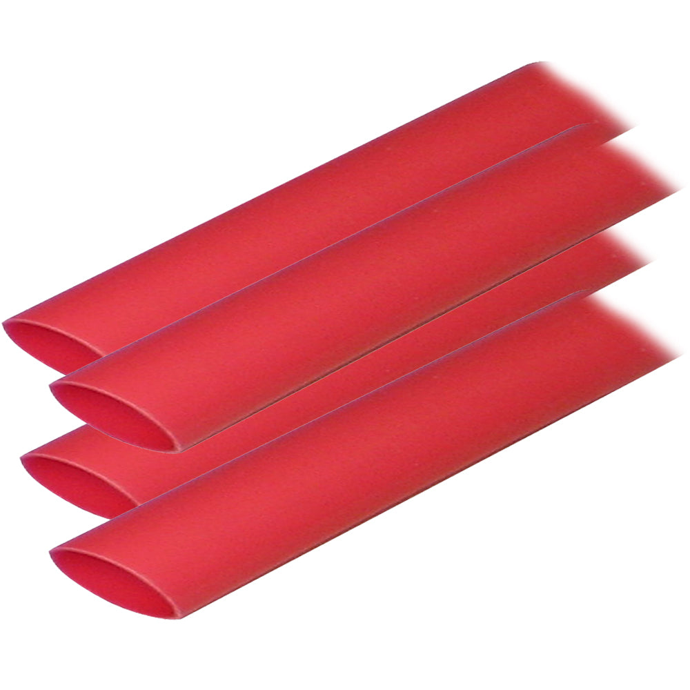 Ancor Adhesive Lined Heat Shrink Tubing (ALT) - 3/4" x 6" - 4-Pack - Red - Deckhand Marine Supply