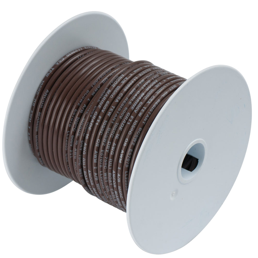 Ancor Brown 18 AWG Tinned Copper Wire - 35' - Deckhand Marine Supply
