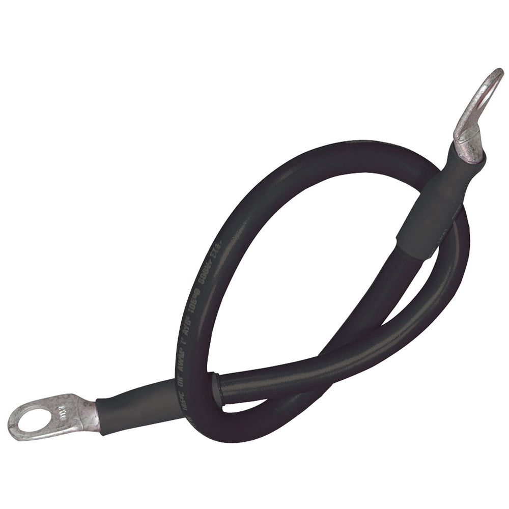 Ancor Battery Cable Assembly, 2 AWG (34mm) Wire, 5/16" (7.93mm) Stud, Black - 18" (45.7cm) - Deckhand Marine Supply