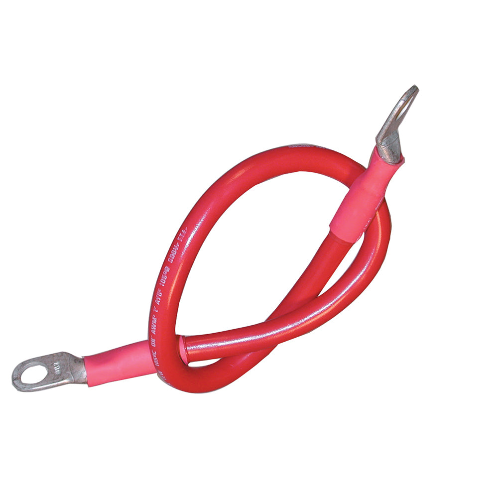 Ancor Battery Cable Assembly, 2 AWG (34mm) Wire, 3/8" (9.5mm) Stud, Red - 32" (81.2cm) - Deckhand Marine Supply