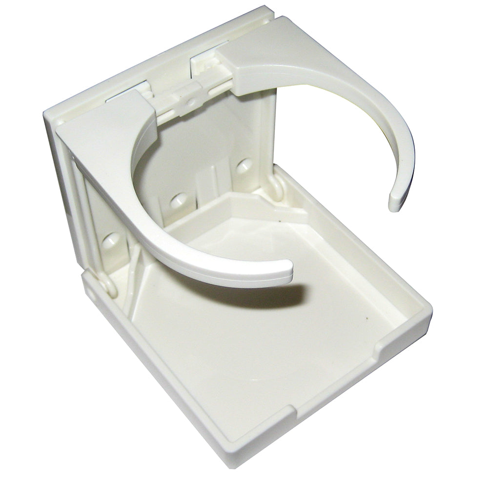 Whitecap Folding Drink Holder - White Nylon - Deckhand Marine Supply