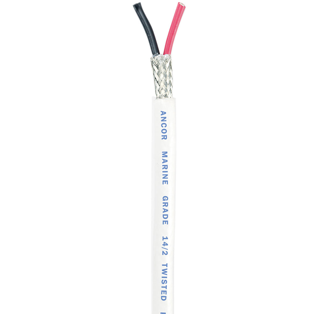 Ancor Twisted Pair w/Shield - 14/2 AWG - Round - Red/Black - 100' - Deckhand Marine Supply