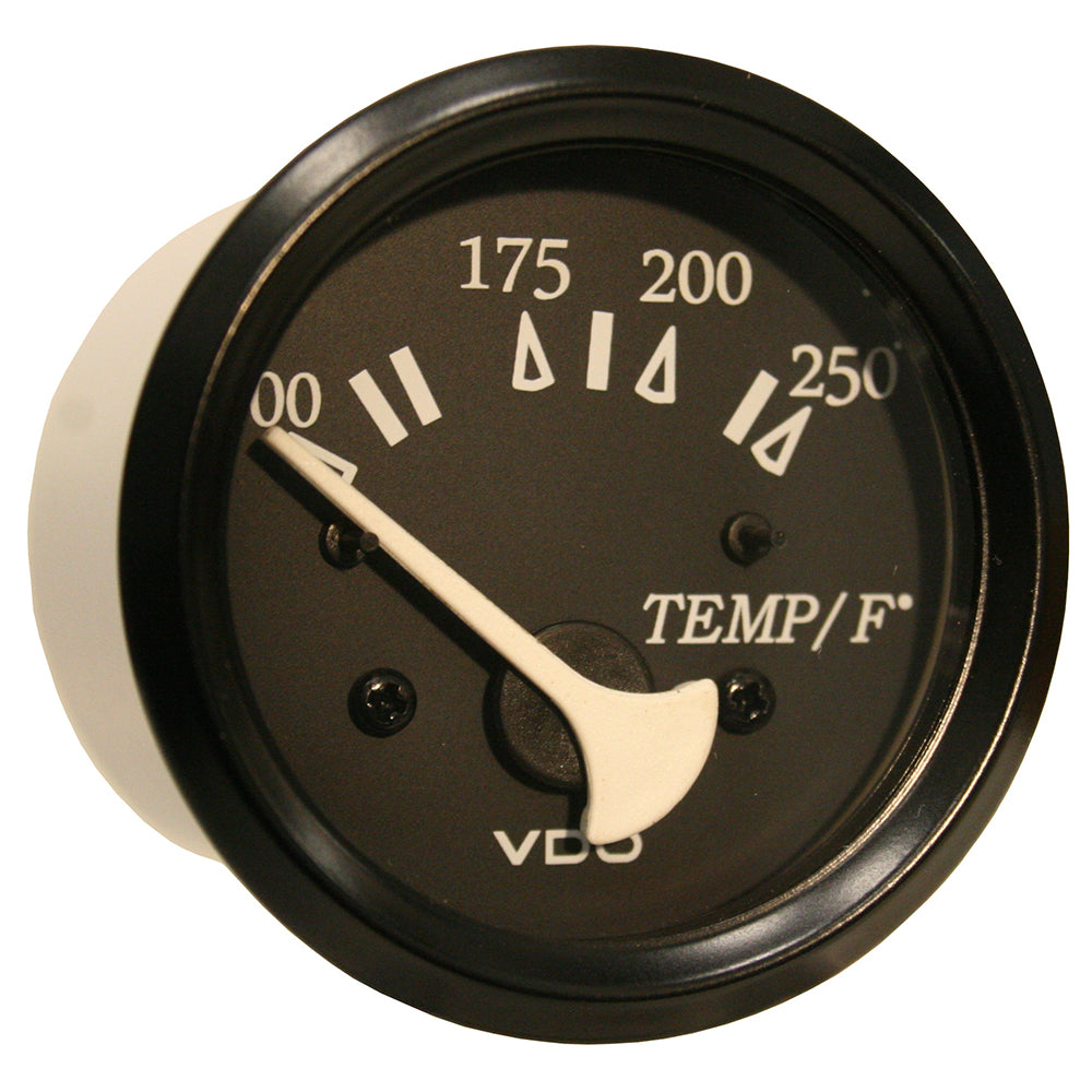 VDO Cockpit Marine 52mm (2-1/16") 250 F Water Temperature Gauge - Black Dial/Bezel - Deckhand Marine Supply