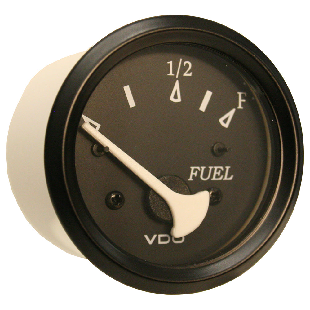 VDO Cockpit Marine 52mm (2-1/16") Fuel Level Gauge - Black Dial/Bezel - Deckhand Marine Supply