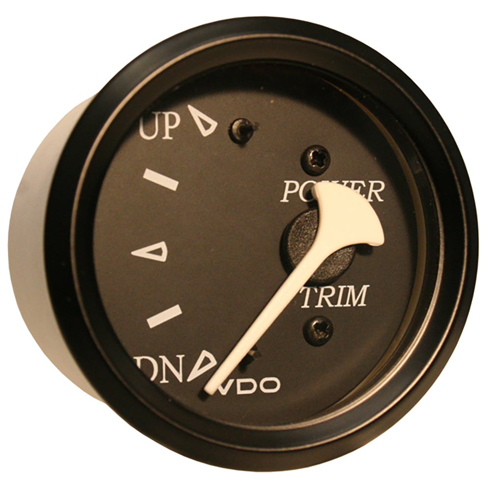 VDO Cockpit Marine Trim Gauge - f/Evinrude and Johnson Engines - Black Dial/Bezel - Deckhand Marine Supply